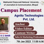 Campus Placement: Makhanlal Chaturvedi National University Of Jounalism & Mass Communication, Bhopal